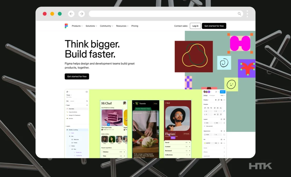 Startup Website Example: Figma – Collaborative interface design tool 